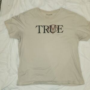 True Religion Beige Graphic Tee